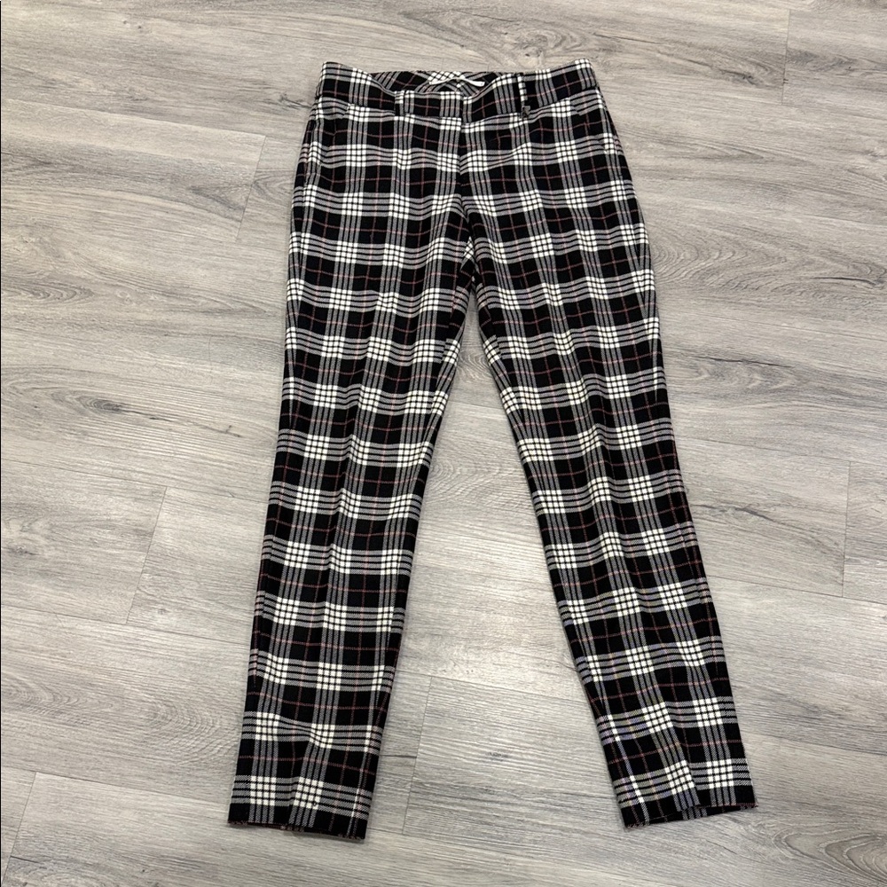 Raffaello Rossi Black and White Checkered Pants